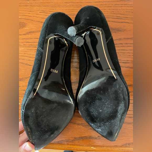 Charles Jourdan Black Suede Heels - Picture 5 of 7